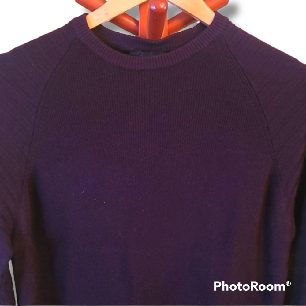 Belstaff New Wool Dark Purple Knit Sweater